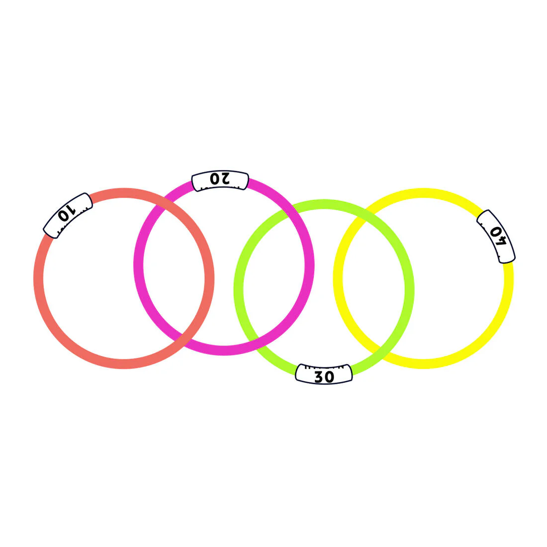 4 Anillos Acuáticos Lastre Multicolores - Image 5