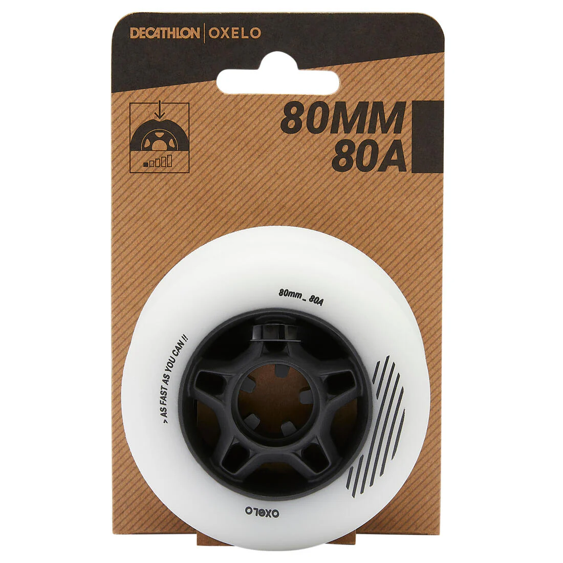 4 ruedas patines adulto FIT 80 mm. 80A blanco - Image 3