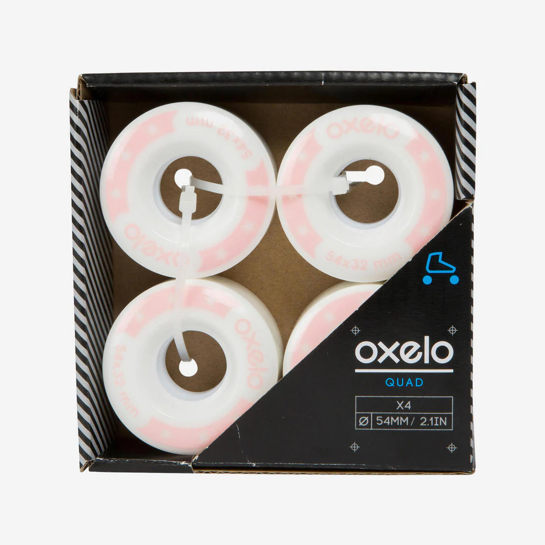 4 Ruedas Patines Quad Artístico Blanco 54 mm 85 A