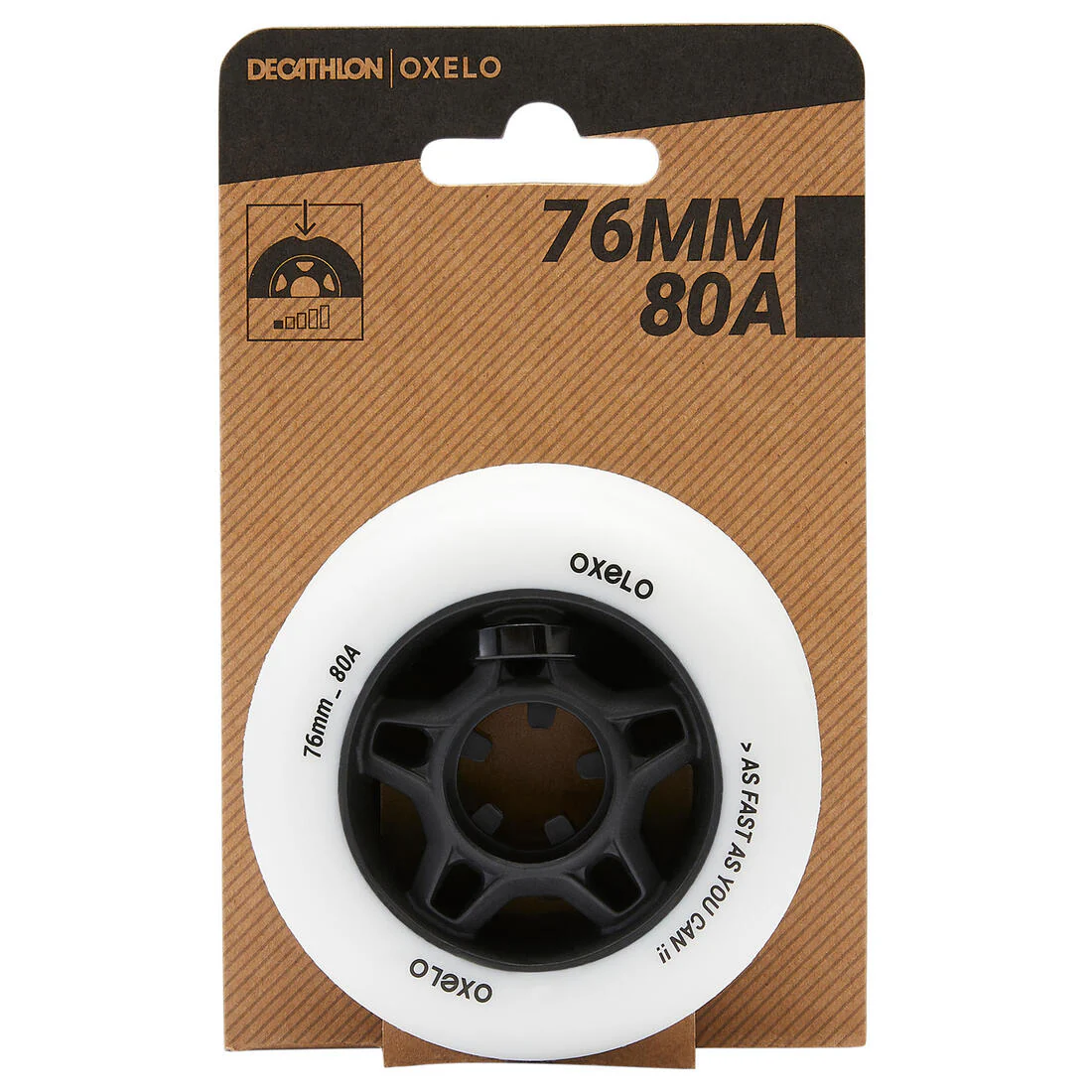 4 Ruedas Roller Fitness FIT 76 mm 80A Adulto Blanco - Image 5