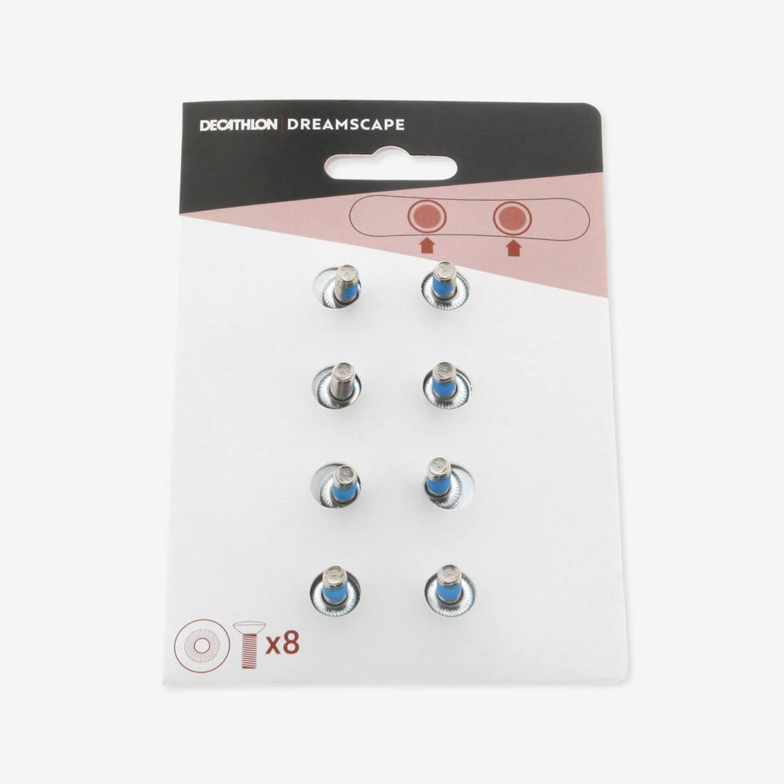 8 tornillos (16 mm) y 8 arandelas para fijaciones de snowboard