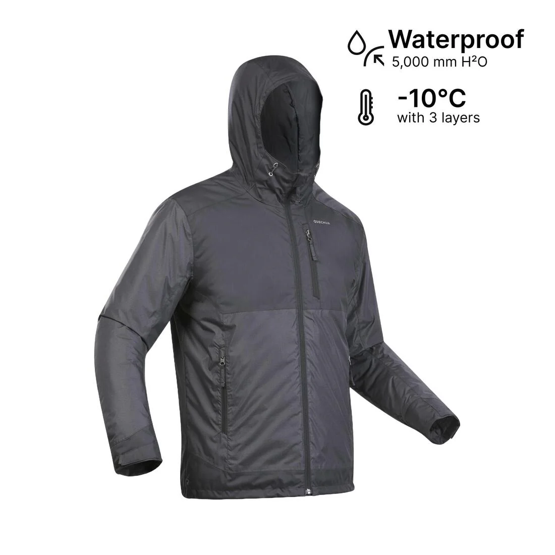 Abrigo de tejido polar impermeable para senderismo para hombre SH500 -10 °C - Image 18