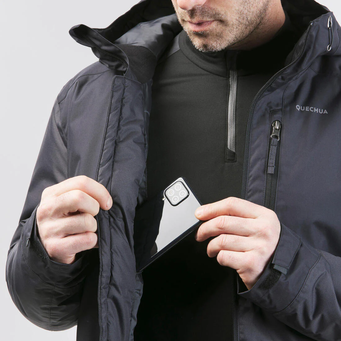 Abrigo de tejido polar impermeable para senderismo para hombre SH500 -10 °C - Image 9
