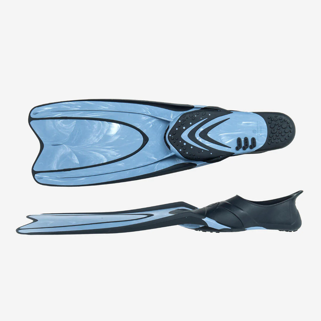 Aletas de snorkel azul mármol FF100 React - Image 4