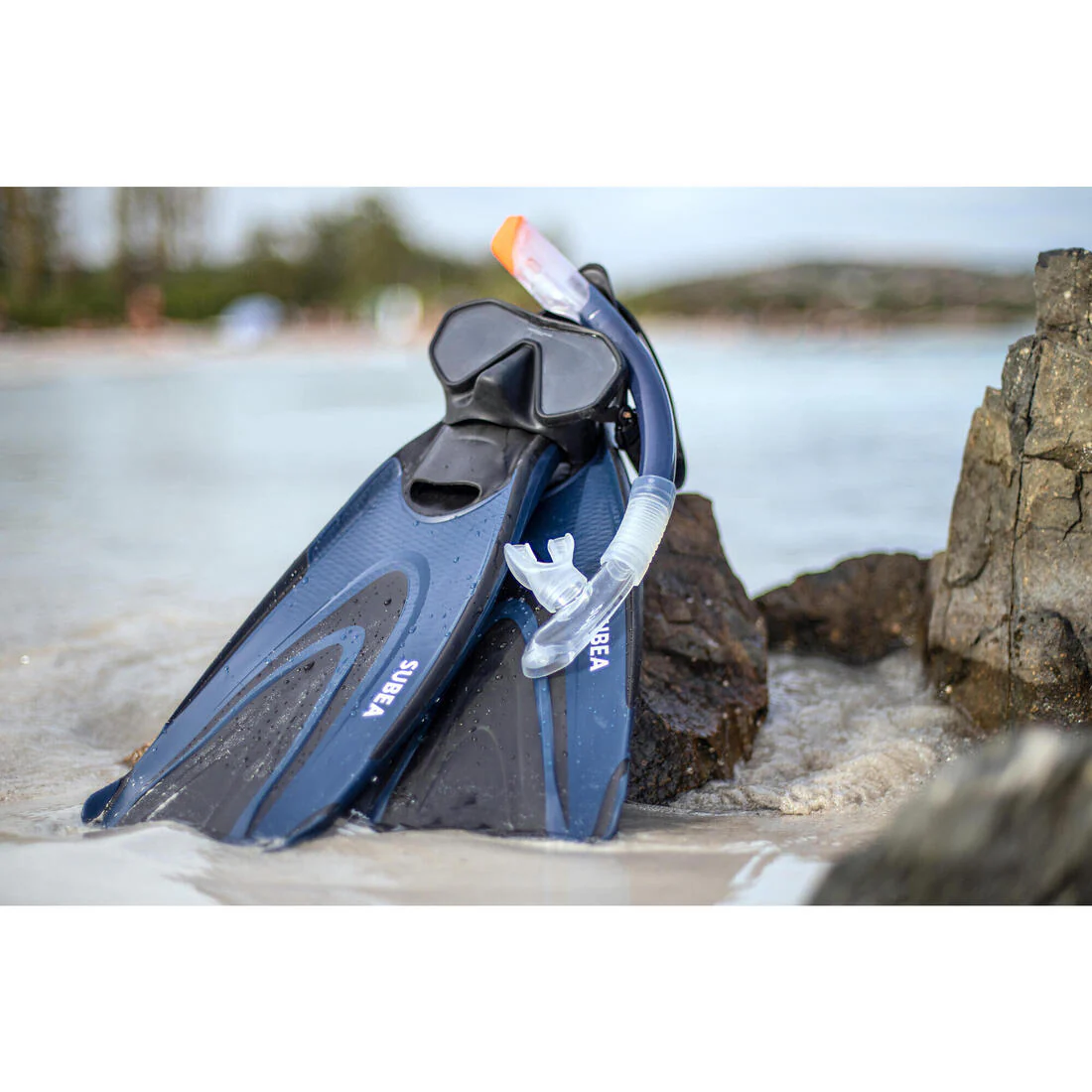 Aletas de submarinismo negro/azul FF 500 Soft - Image 6