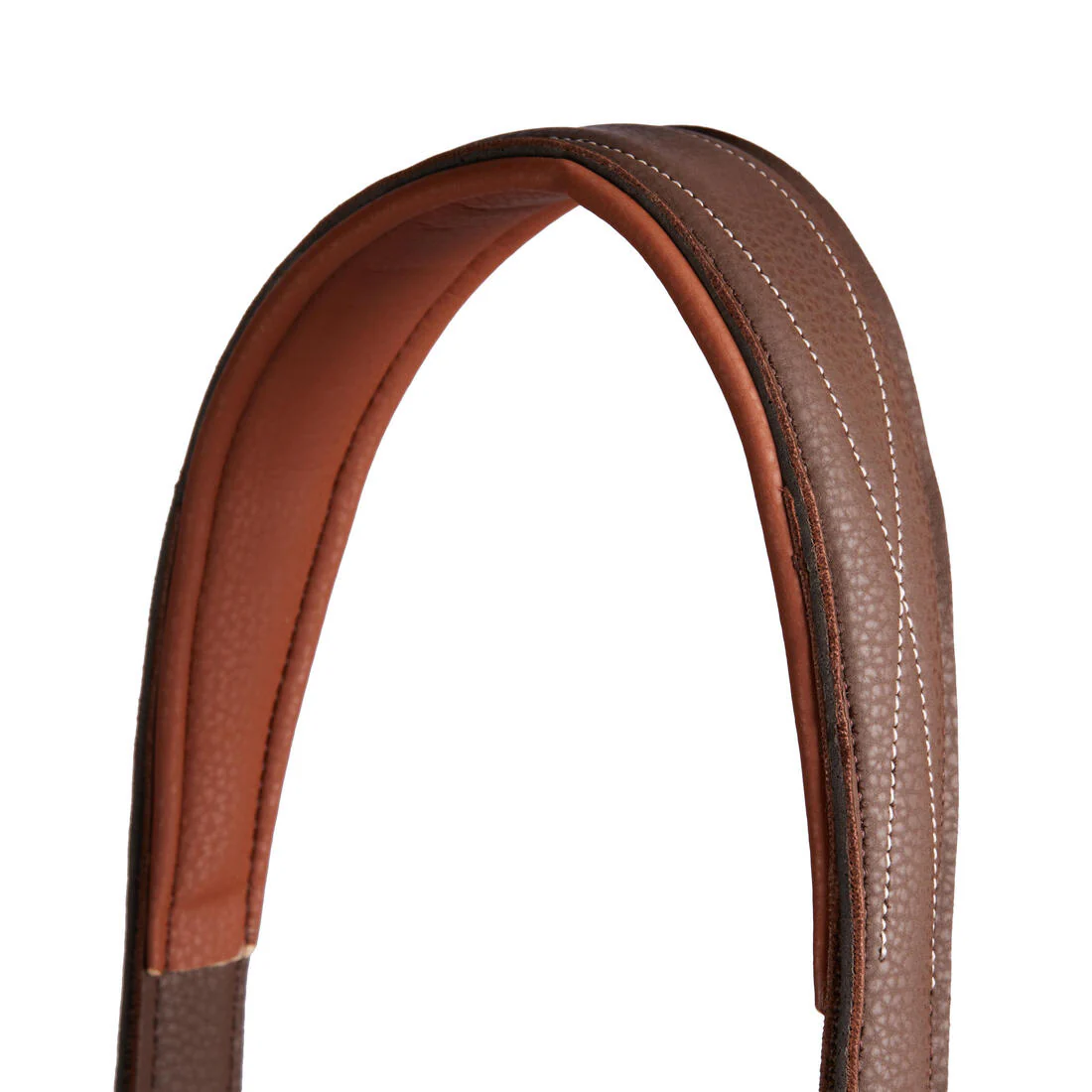 Cabezada de equitación de piel sintética café para caballo y poni 500 - Image 3
