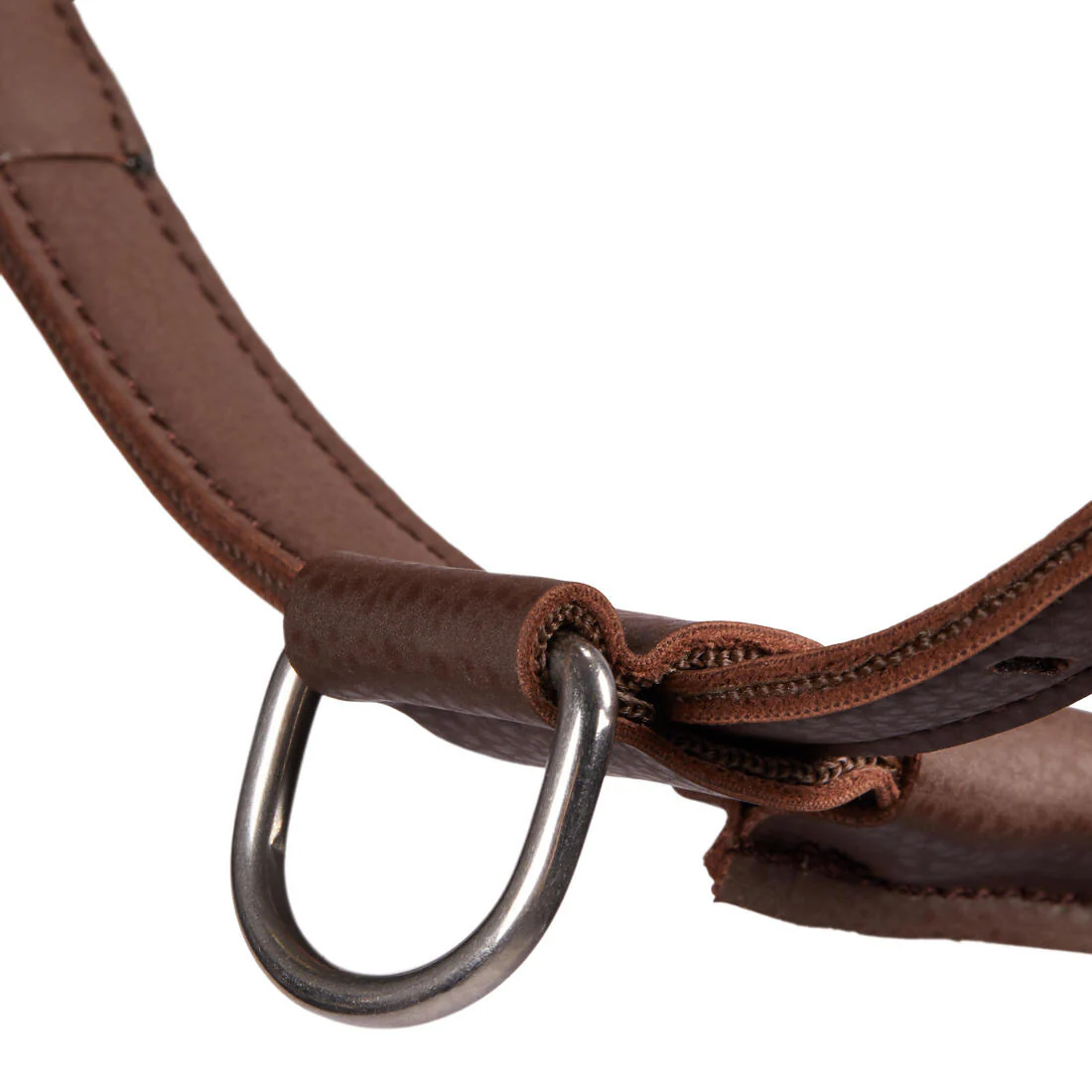 Cabezada de equitación de piel sintética café para caballo y poni 500 - Image 4