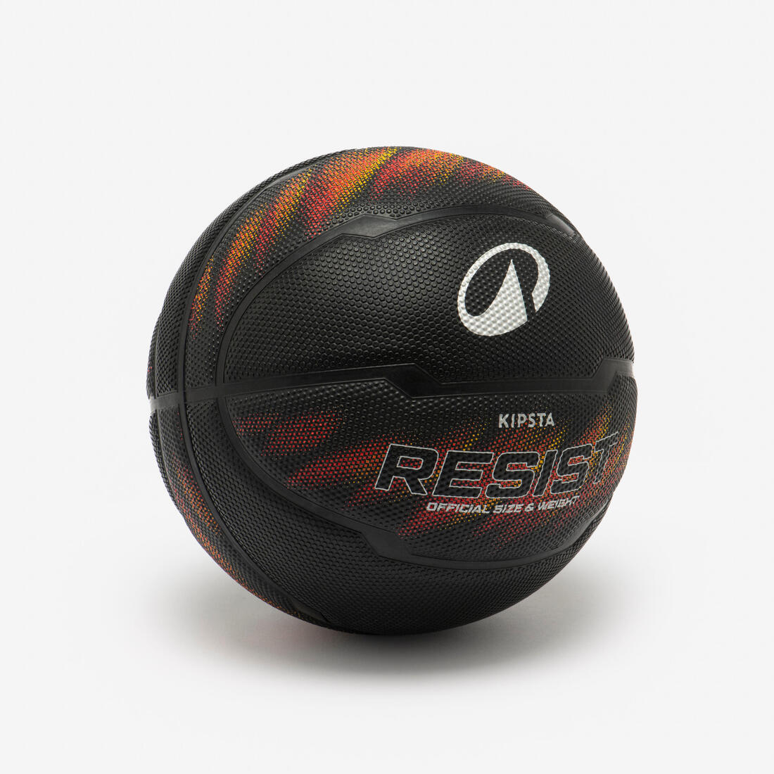 Balón de básquetbol para exterior talla 5 negro con naranja para niño Resist - Image 3
