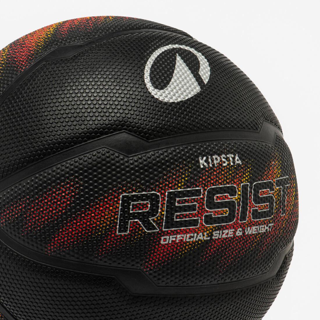 Balón de básquetbol para exterior talla 5 negro con naranja para niño Resist - Image 4