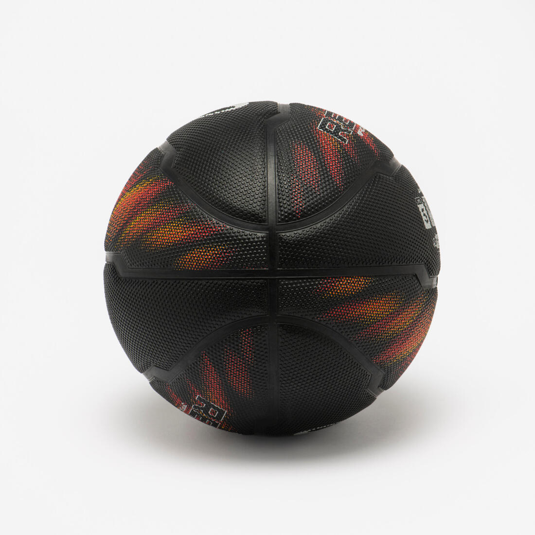 Balón de básquetbol para exterior talla 5 negro con naranja para niño Resist - Image 5