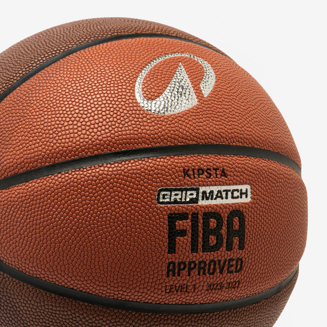 Balón de básquetbol talla 6 naranja con café FIBA BT500 Grip - Image 2
