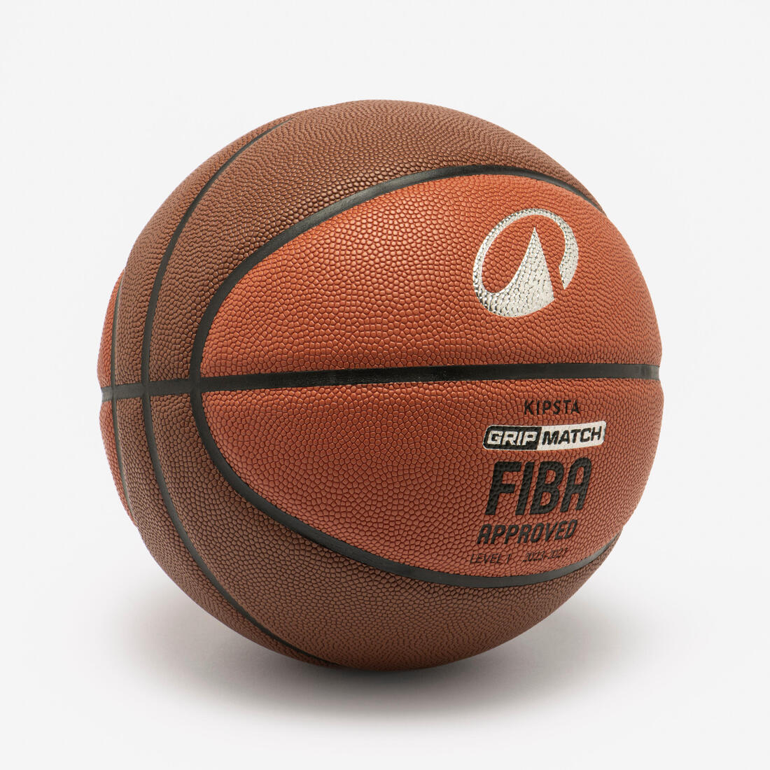 Balón de básquetbol talla 6 naranja con café FIBA BT500 Grip - Image 3