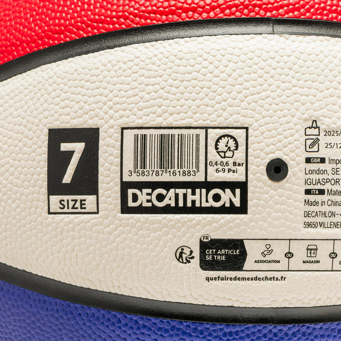 Balón de básquetbol talla 7 café BT500 FIBA - Image 10