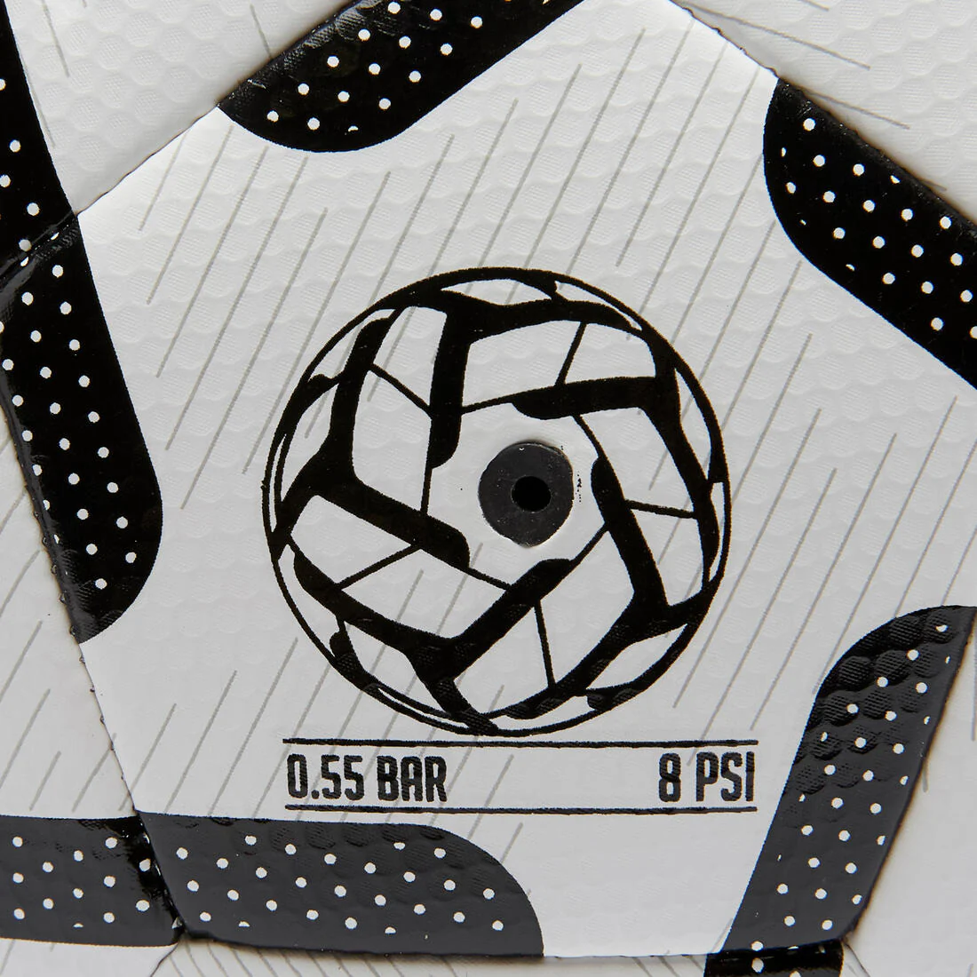 Balón de Fútbol 5 Fifter Society 500 talla 5 blanco negro - Image 4