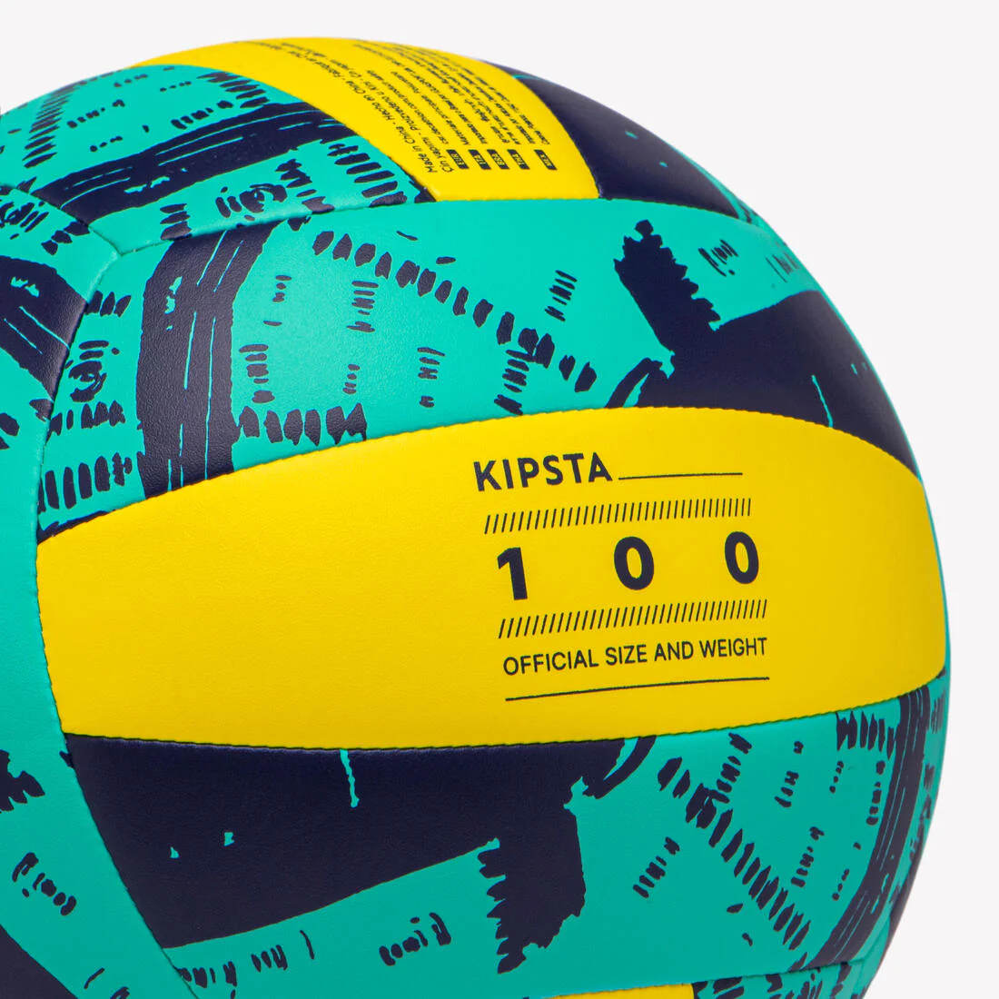 Balón de voleibol azul con amarillo VB100 - Image 3
