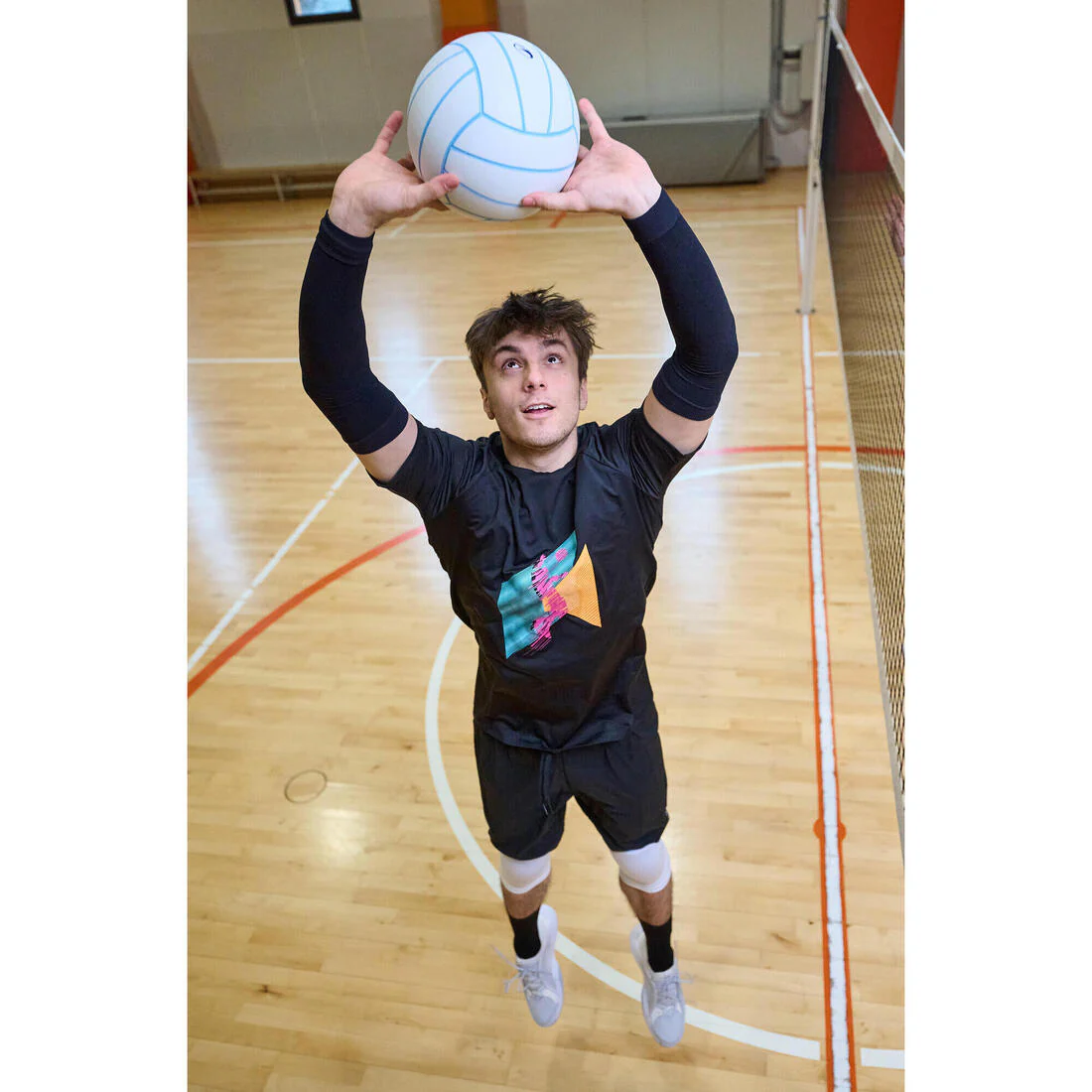 Balón de voleibol gris, azul y rojo V500 - Image 22