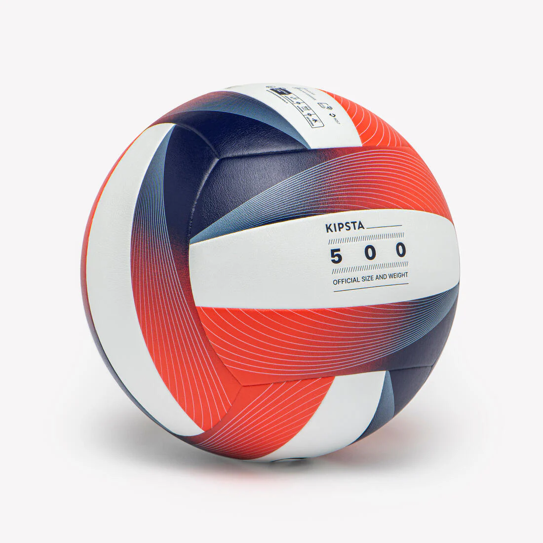 Balón de voleibol gris, azul y rojo V500 - Image 4