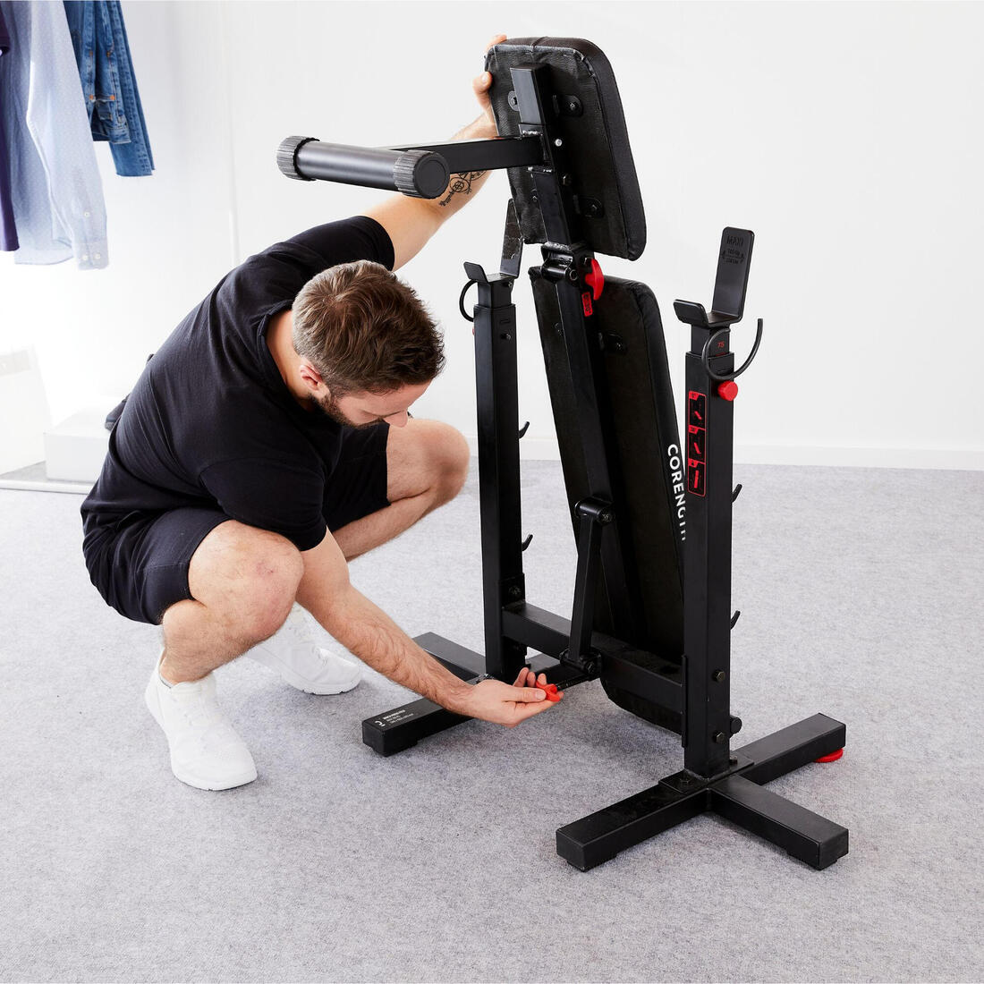 Banco de musculación para press de pecho plegable y reclinable - Image 26