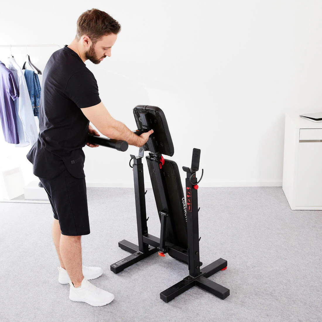 Banco de musculación para press de pecho plegable y reclinable - Image 27
