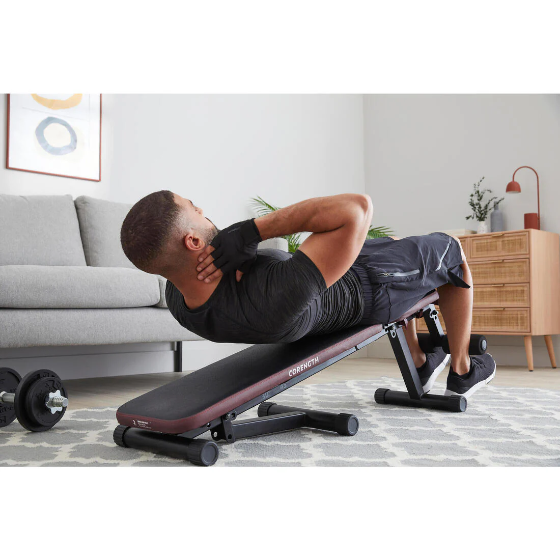 Banco de musculación plegable e inclinable para abdominales 500 Fold - Image 11