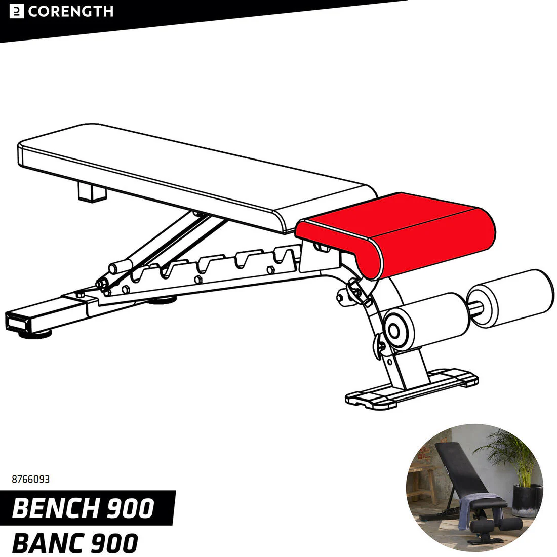 Respaldo de banco de musculación 900 - Image 4