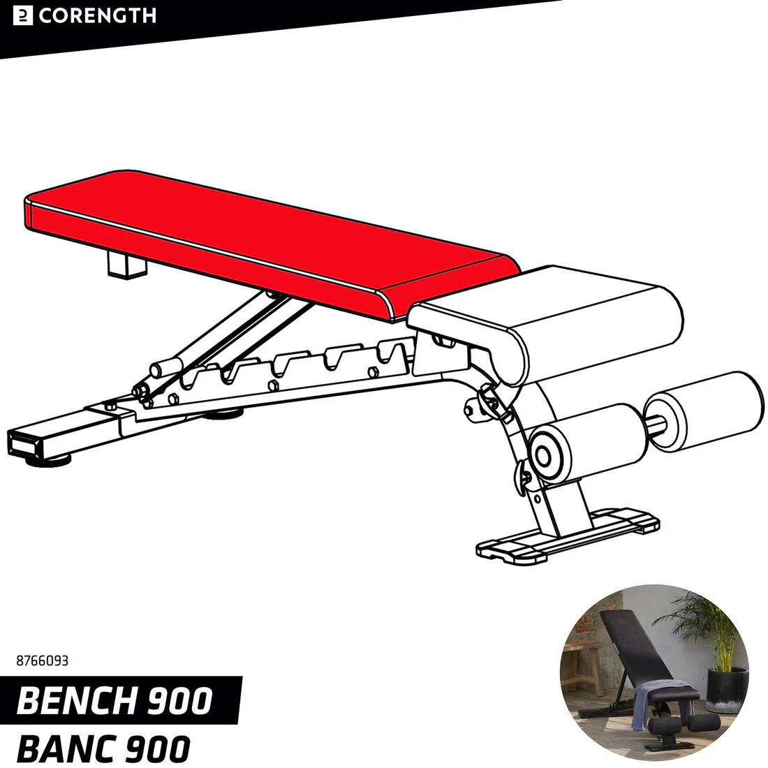 Respaldo de banco de musculación 900 - Image 3
