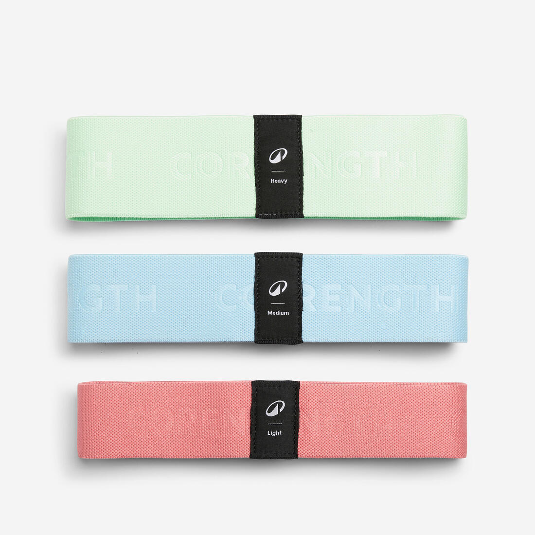 Bandas elásticas de fitness para glúteos de tela, set de 3