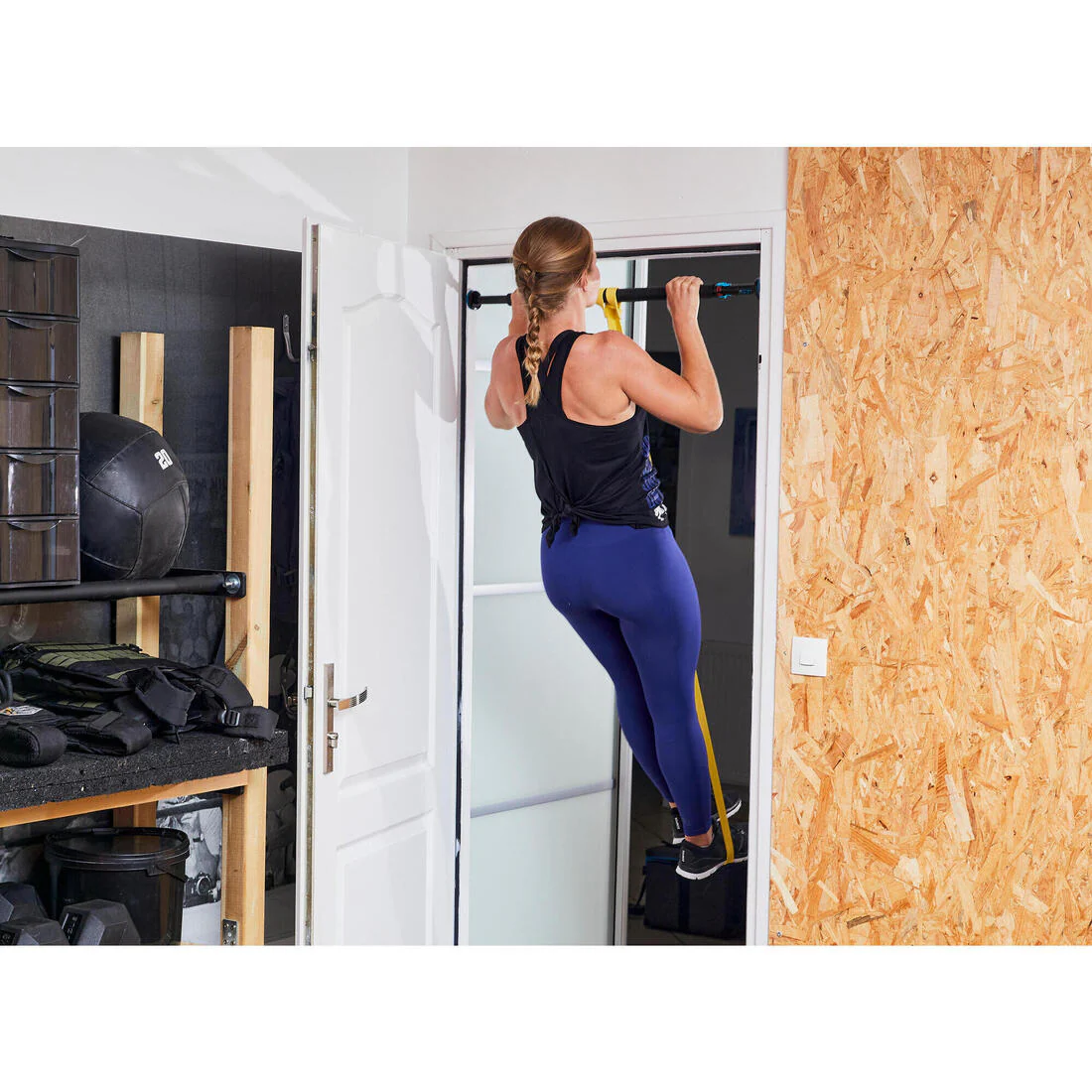 Barra de ejercicio dominadas ajustable a la puerta Fitness Cross Training - Image 11