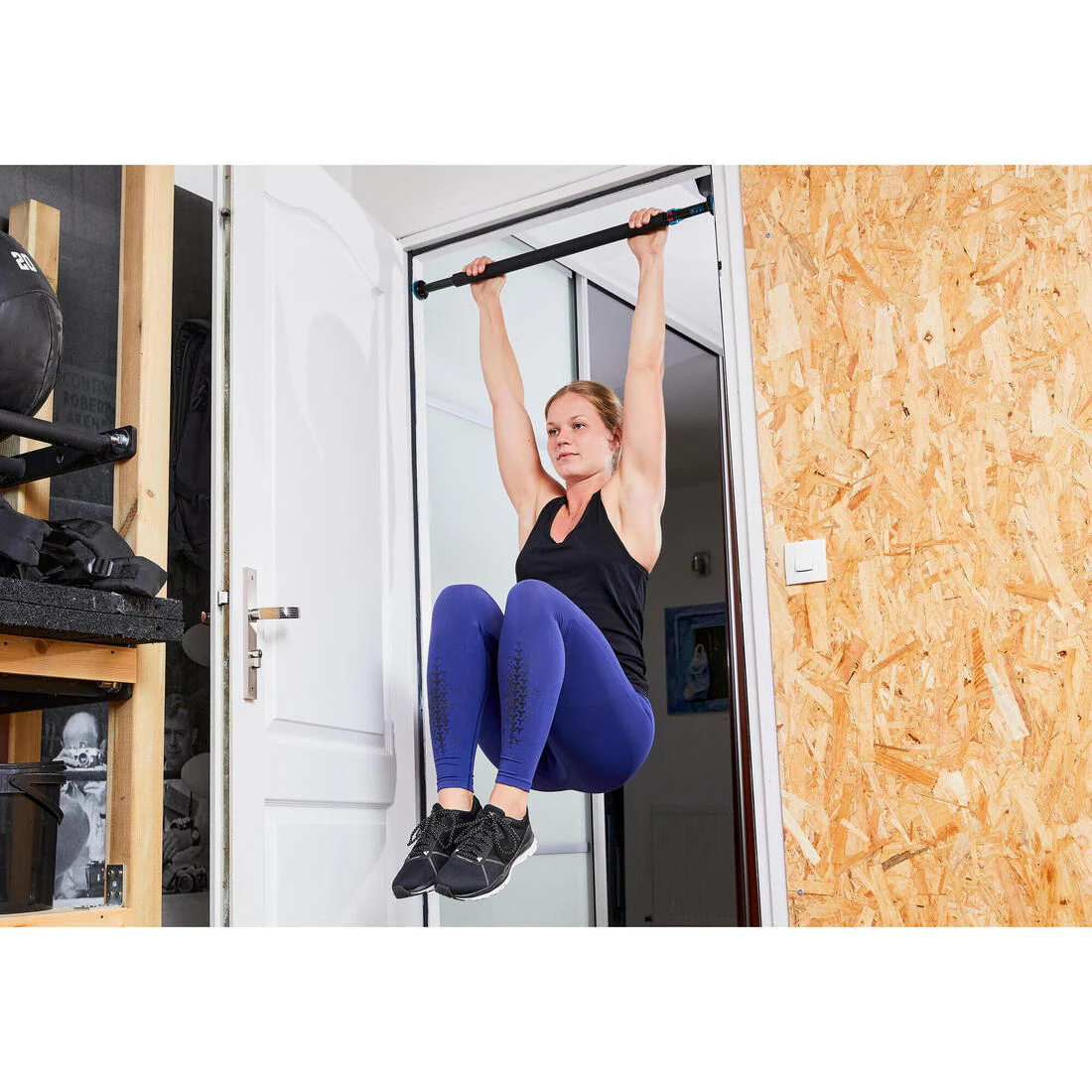 Barra de ejercicio dominadas ajustable a la puerta Fitness Cross Training - Image 14