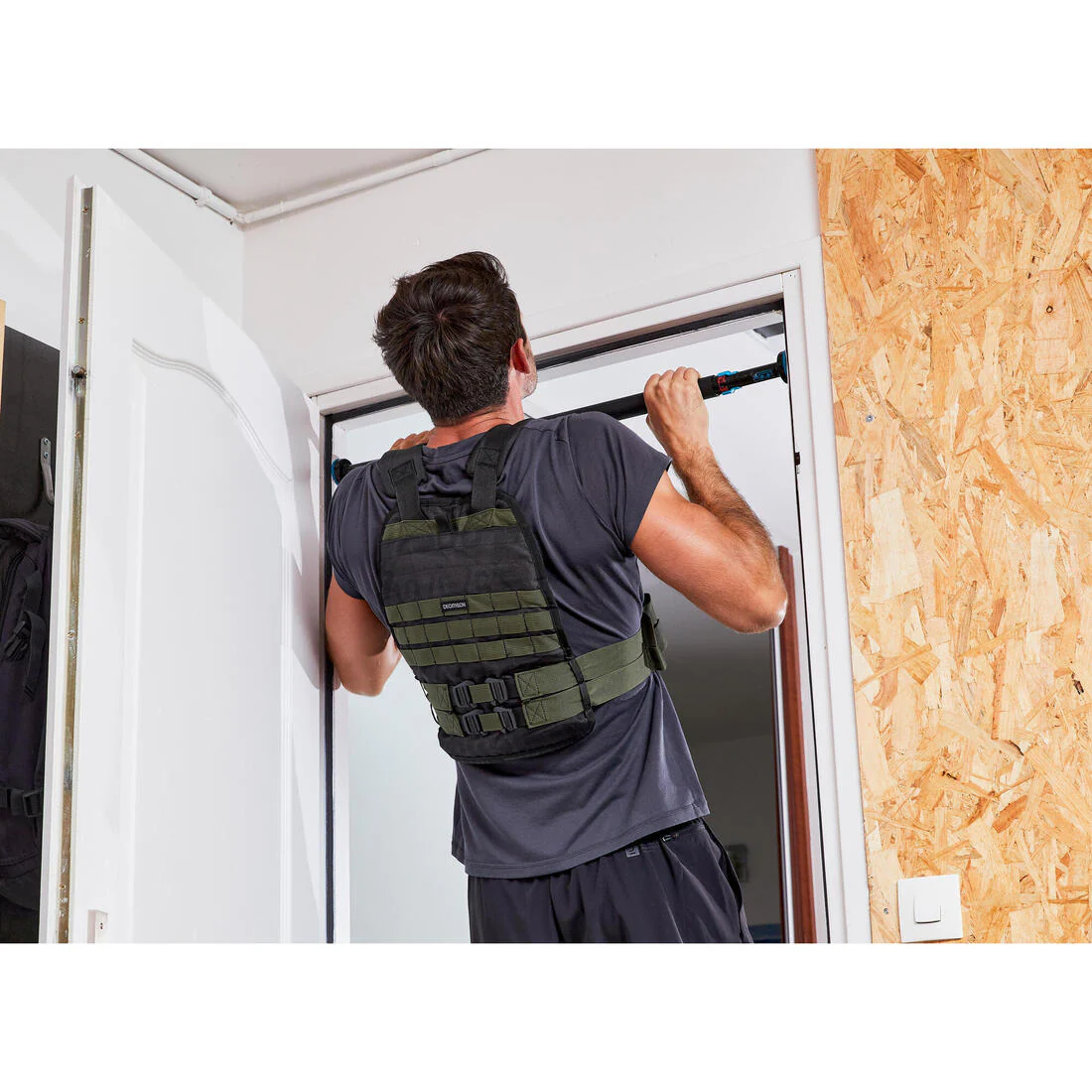 Barra de ejercicio dominadas ajustable a la puerta Fitness Cross Training - Image 5