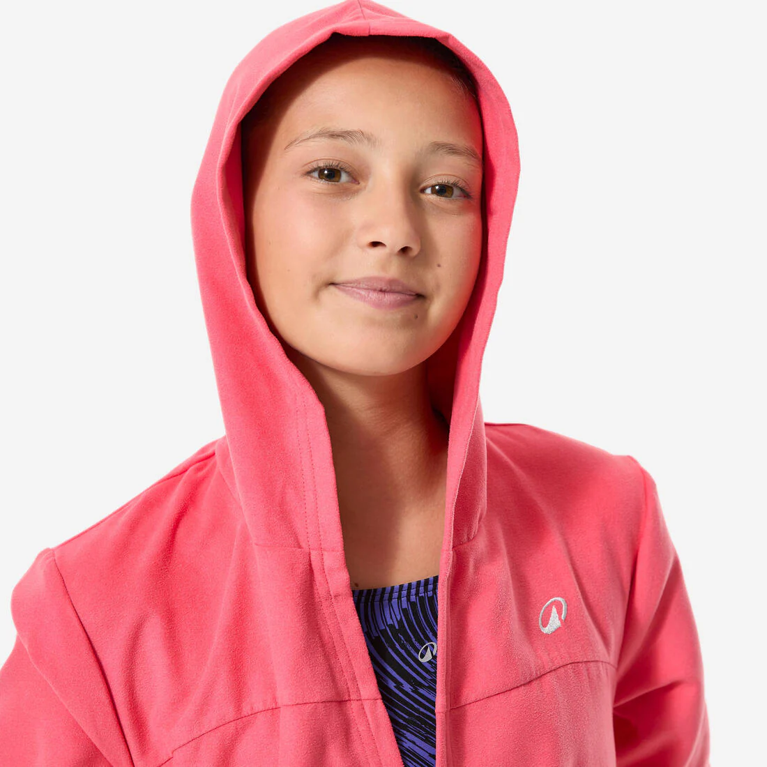 Bata de natación de microfibra compacta azul oscuro para niños - Image 12