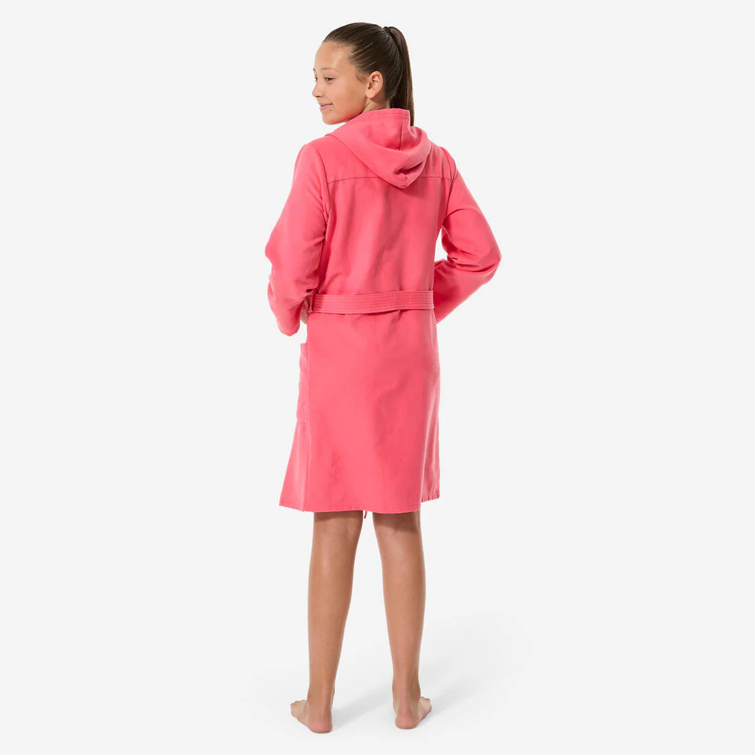 Bata de natación de microfibra compacta azul oscuro para niños - Image 7