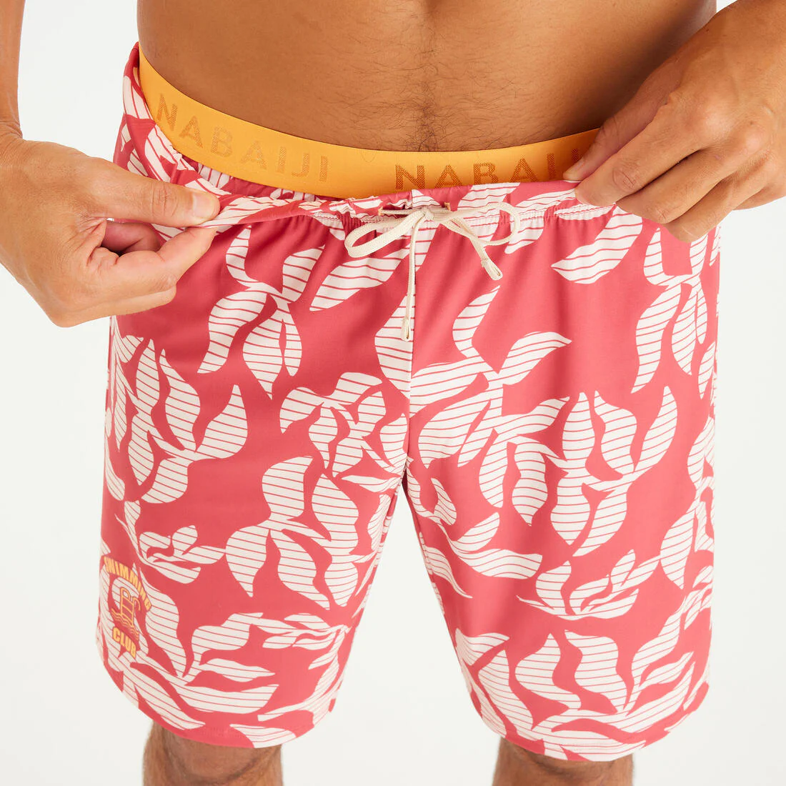 Bermuda de natación larga roja para hombre 100 - Image 11