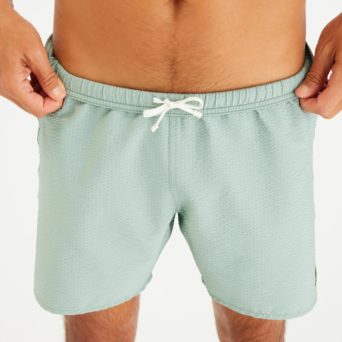 Bermuda de natación texturizado caqui para hombre 100 - Image 5