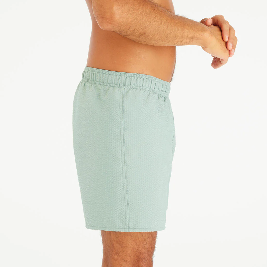 Bermuda de natación texturizado caqui para hombre 100 - Image 6