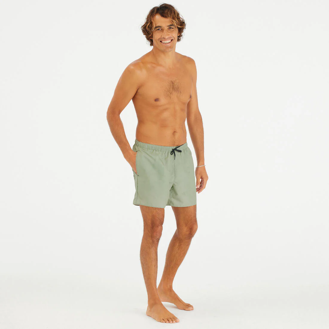 Bermuda de surf con bolsillos color teja para hombre Hendaia 100 - Image 7
