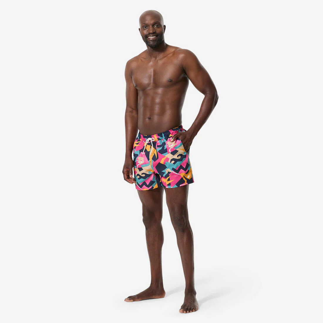 Bermuda de surf corta de 15" negra para hombre 100 Palmito - Image 10