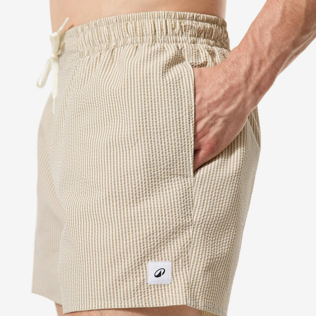 Bermuda de surf de 15" caqui con texturizado para hombre 100 Hendaia - Image 7