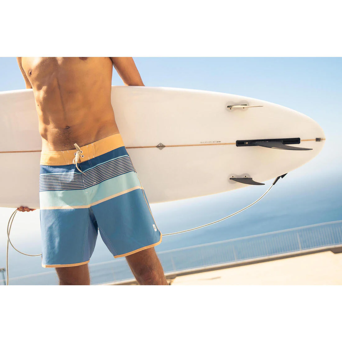 Bermuda de surf de longitud media de 18" azul marino para hombre 500 - Image 25