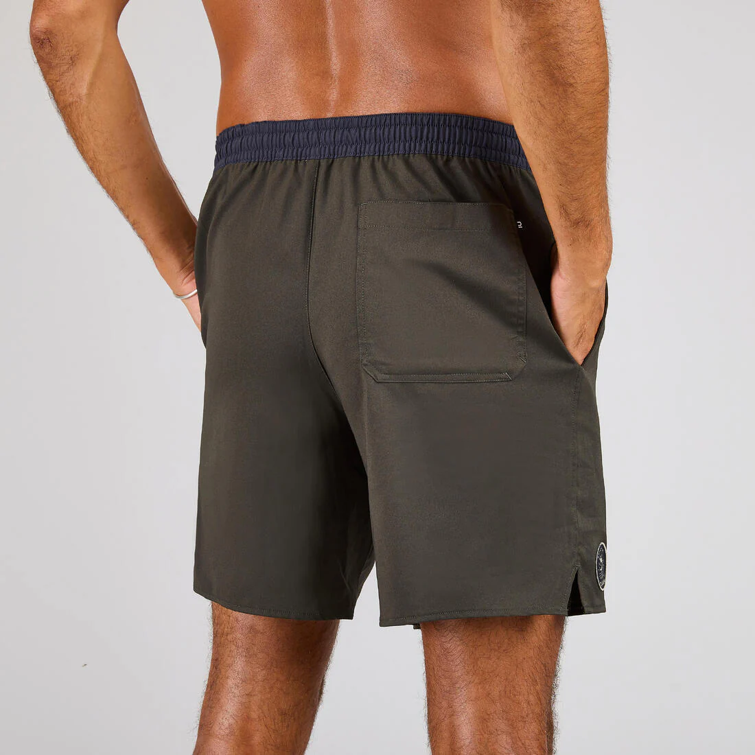 Bermuda de surf de longitud media de 18" caqui para hombre 100 - Image 16