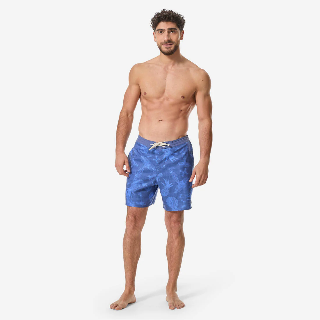 Bermuda de surf de longitud media de 18" caqui para hombre 100 - Image 8