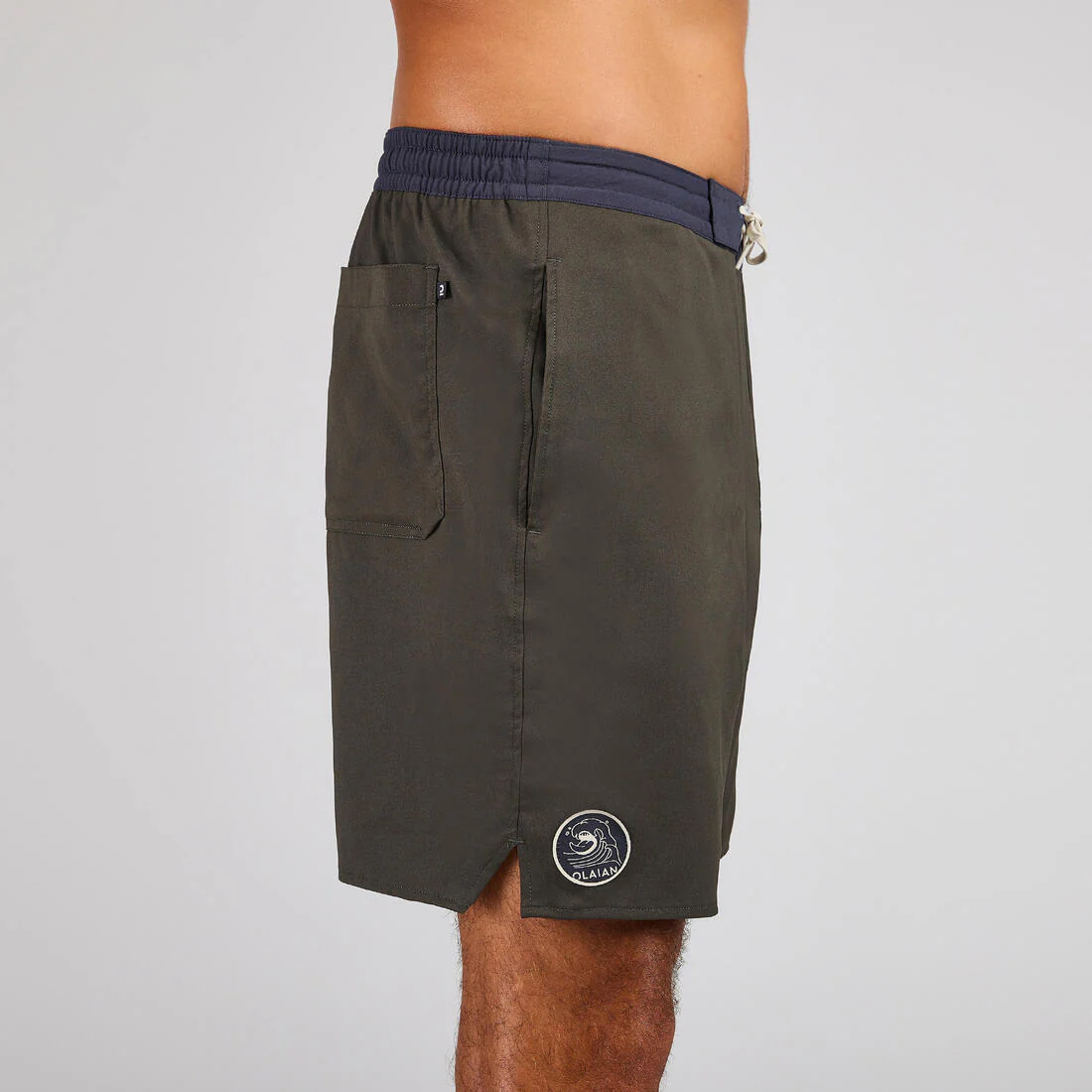 Bermuda de surf de longitud media de 18" caqui para hombre 100 - Image 9