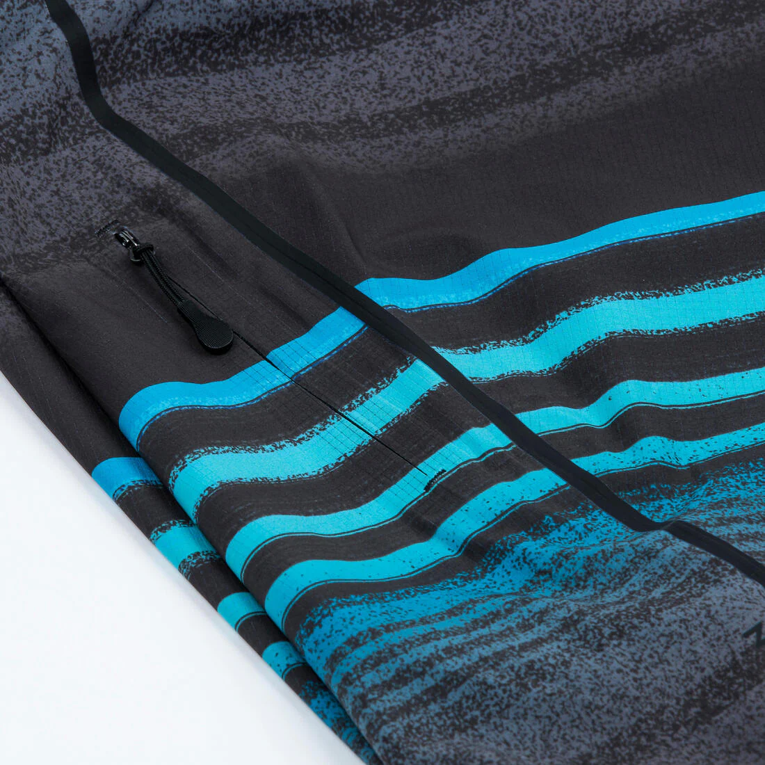 Bermuda de surf negro con azul de rayas para niños 900 - Image 6