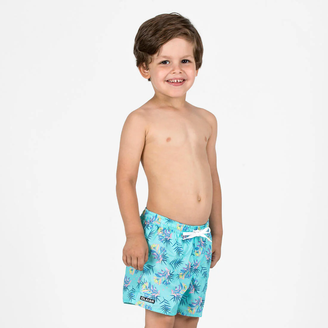 Bermuda de surf turquesa para niño 100 Tokyo Sun - Image 2