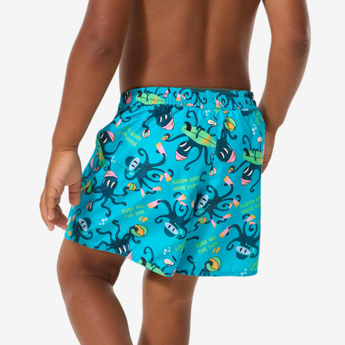 Bermuda de surf turquesa para niño 100 Tokyo Sun - Image 26