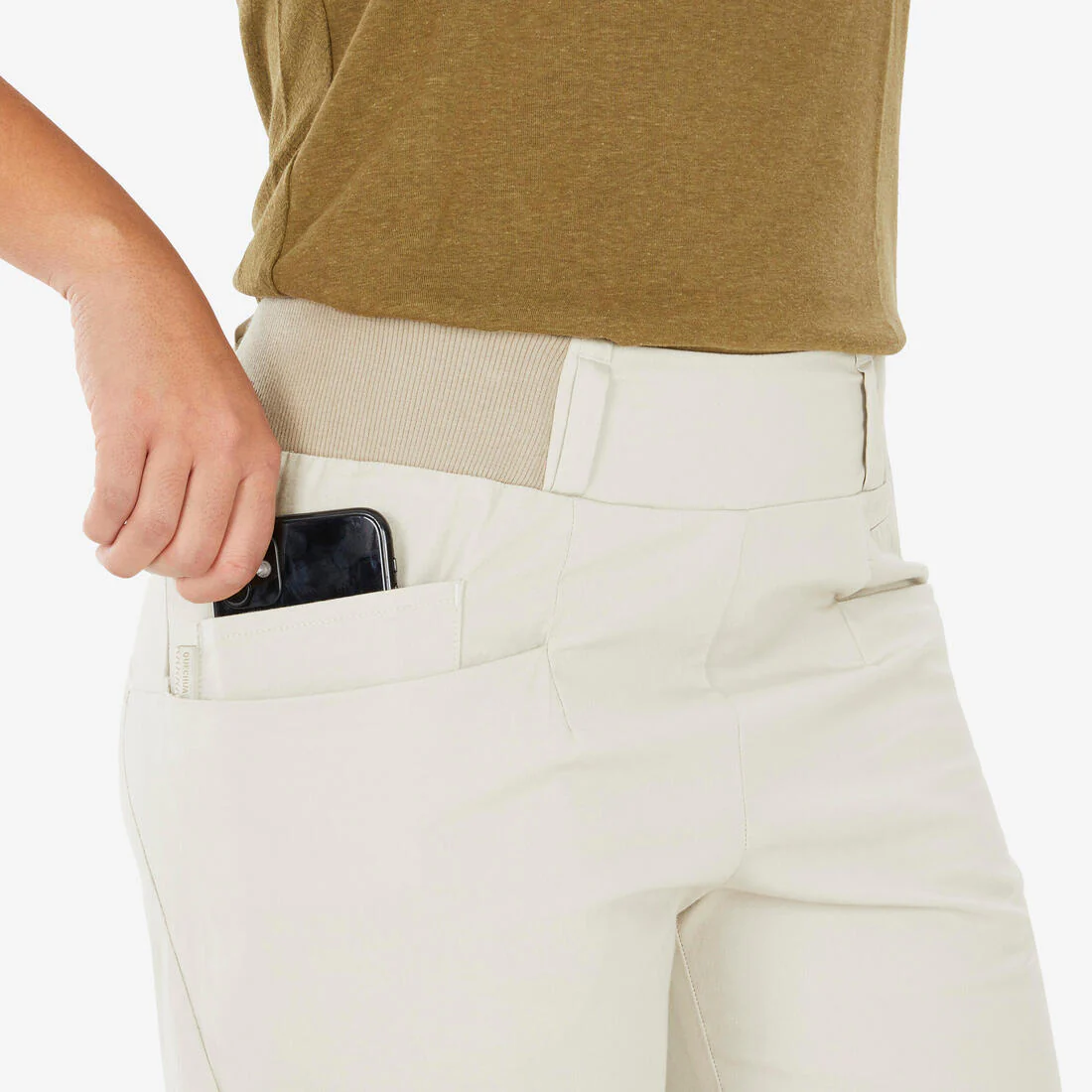 Bermudas de senderismo beige para mujer NH500 - Image 4