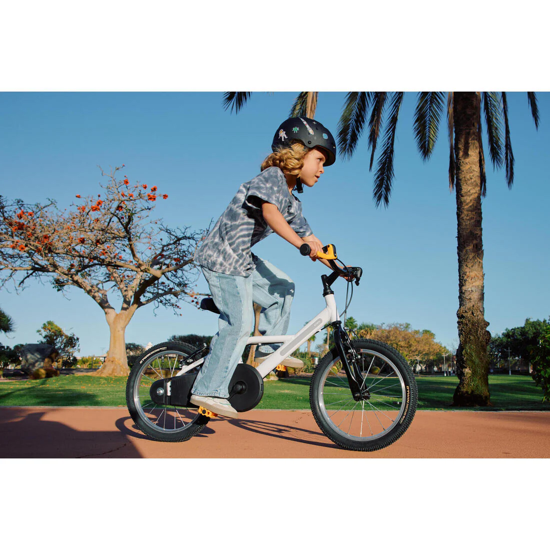 Bicicleta de 16 pulgadas blanca para niños de 4 a 6 años Discover 100 - Image 15