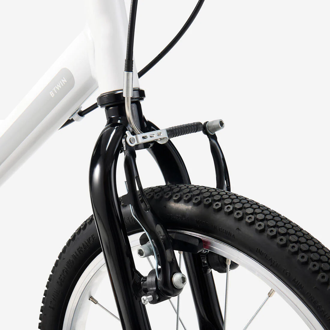 Bicicleta de 16 pulgadas blanca para niños de 4 a 6 años Discover 100 - Image 8