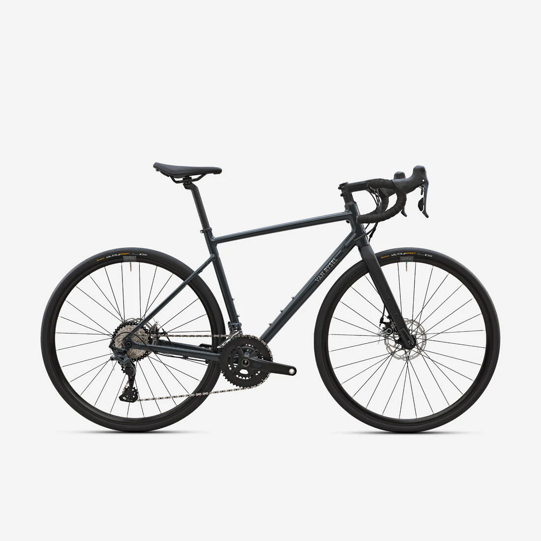 Bicicleta de carrera con Microshift Sword de 2x10 velocidades gris oscuro EDR AF