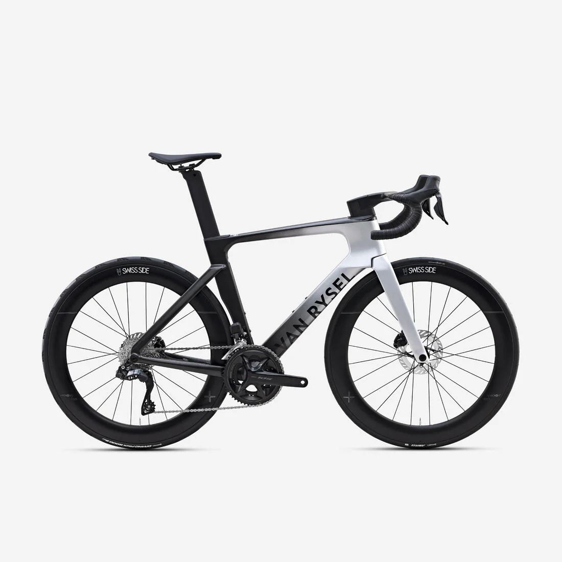 Bicicleta de carretera con sensor de potencia gris RCR-F Pro Shimano 105